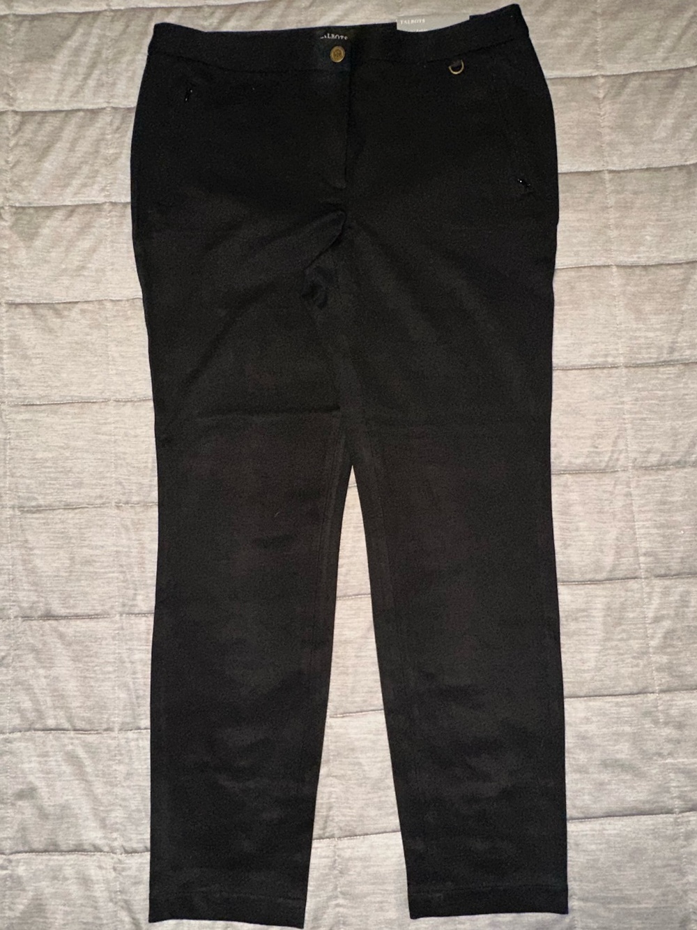 NEW Talbots Skinny Ankle Cropped Dress Pants 12 with Zippered Pockets